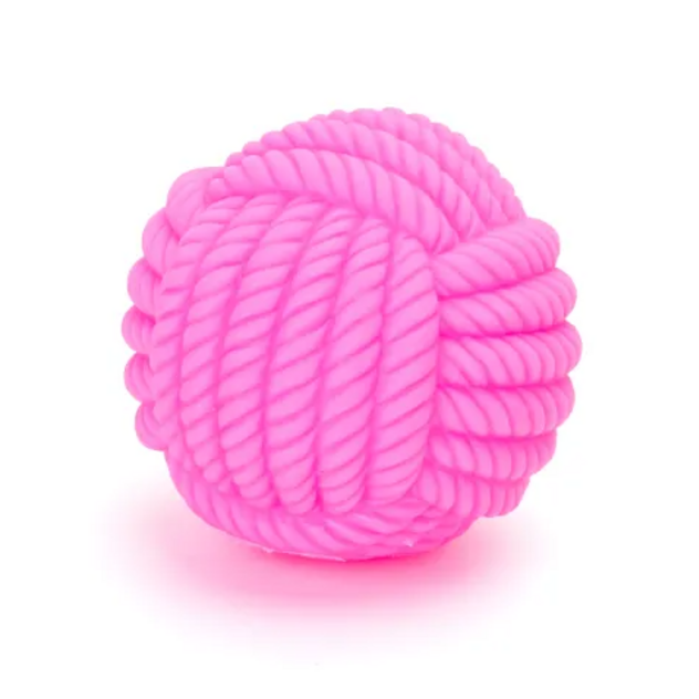 lopta pletená ružová-